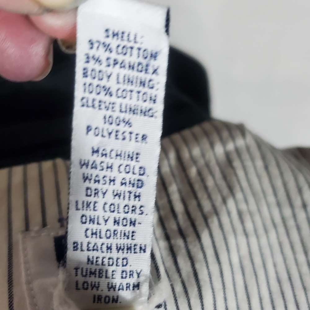 Gap Cotton Button Up Black Jacket Lined Jean Mate… - image 8